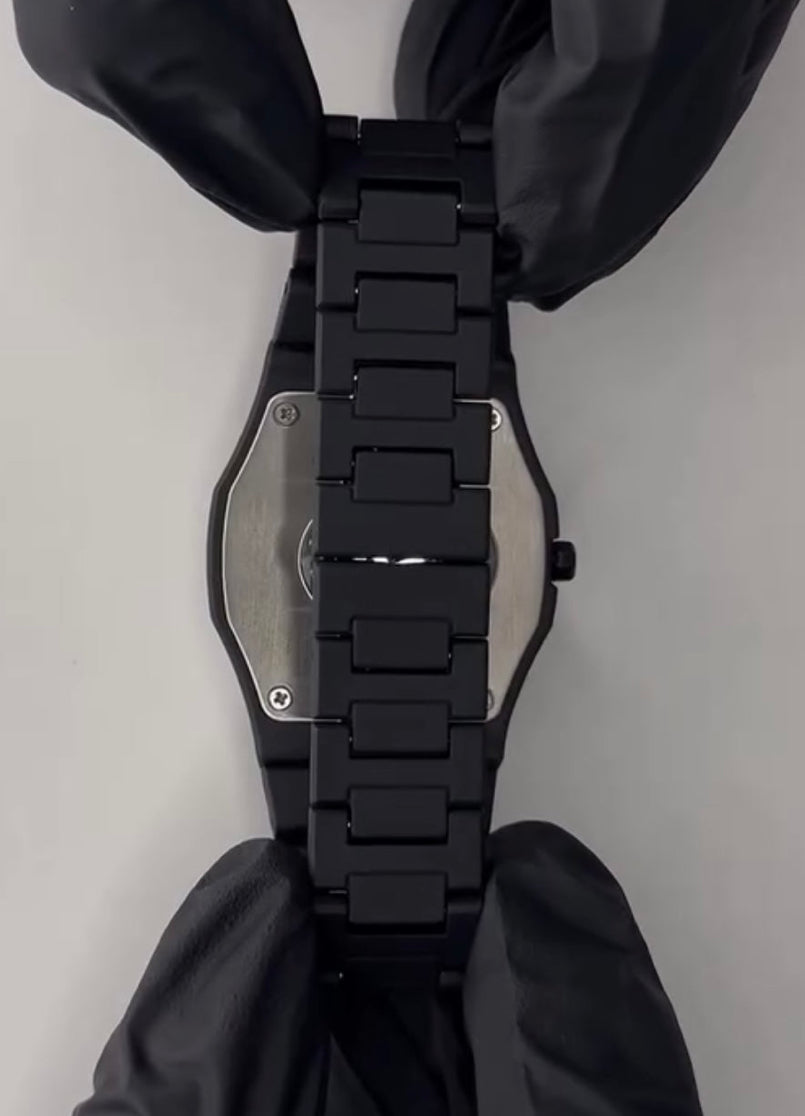 Full Black Aura Quartz Watch – Lightweight Design, , Premium Quality & Finish