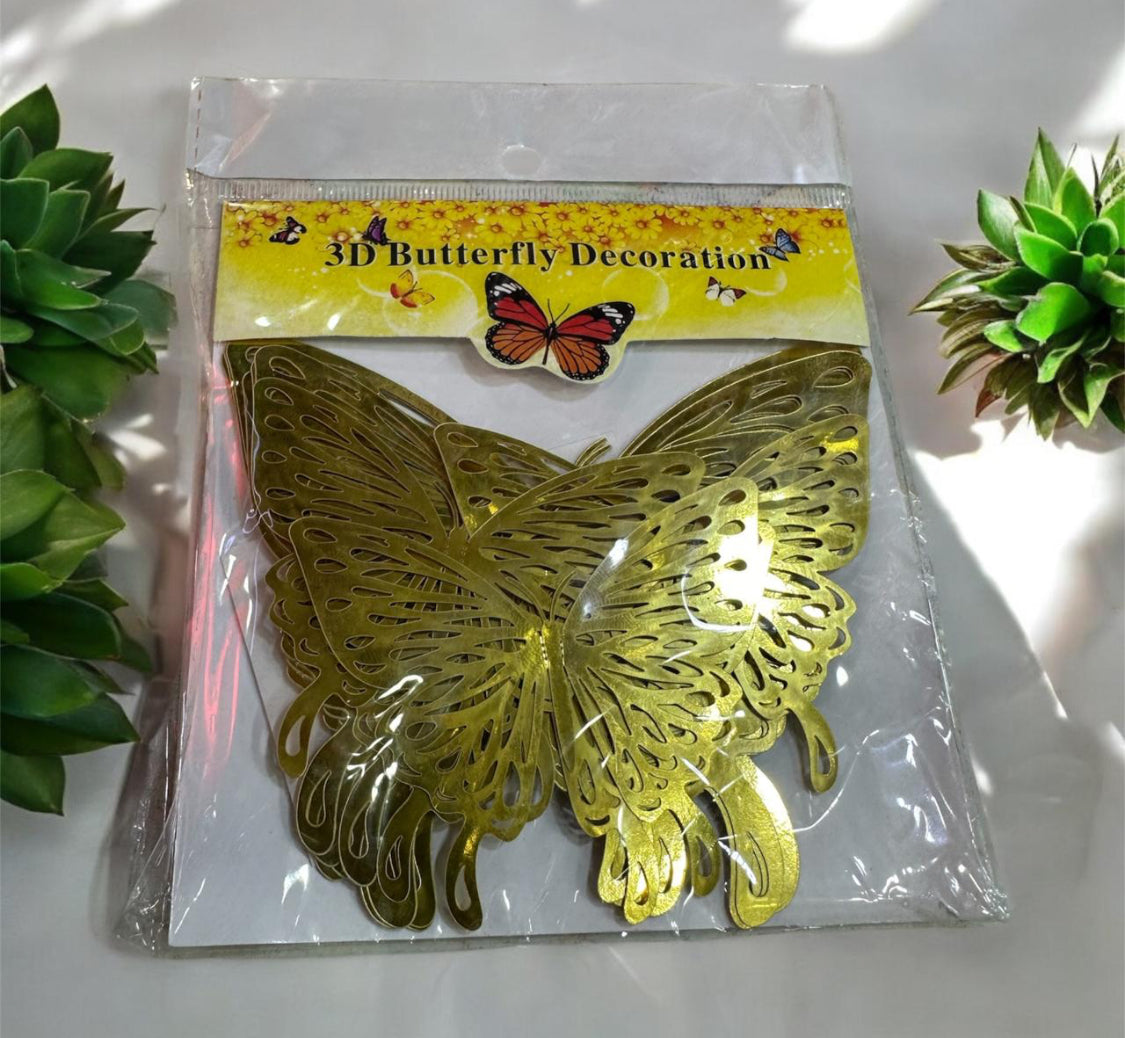 3d Wall Stickers Hollow Butterfly For Kids Rooms Home Wall Decor Diy Fridge Stickers Room Decoration