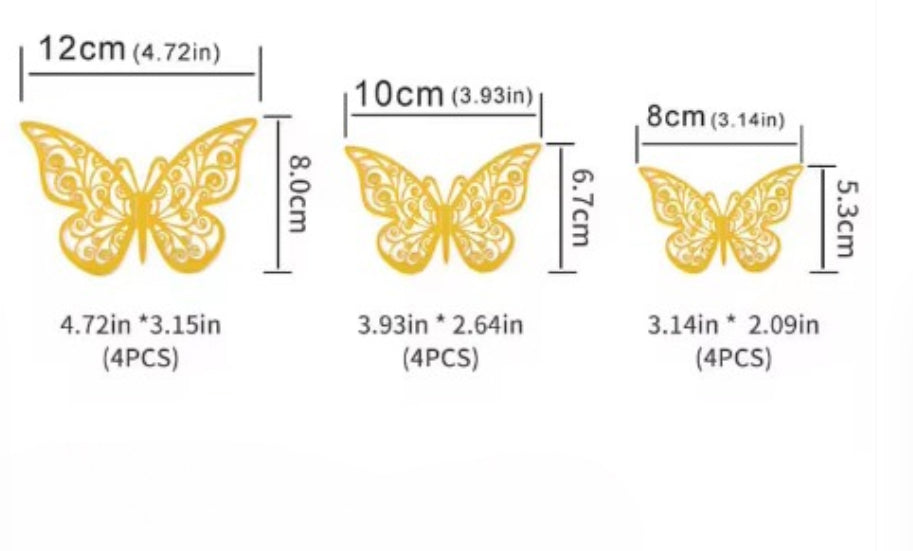 3d Wall Stickers Hollow Butterfly For Kids Rooms Home Wall Decor Diy Fridge Stickers Room Decoration