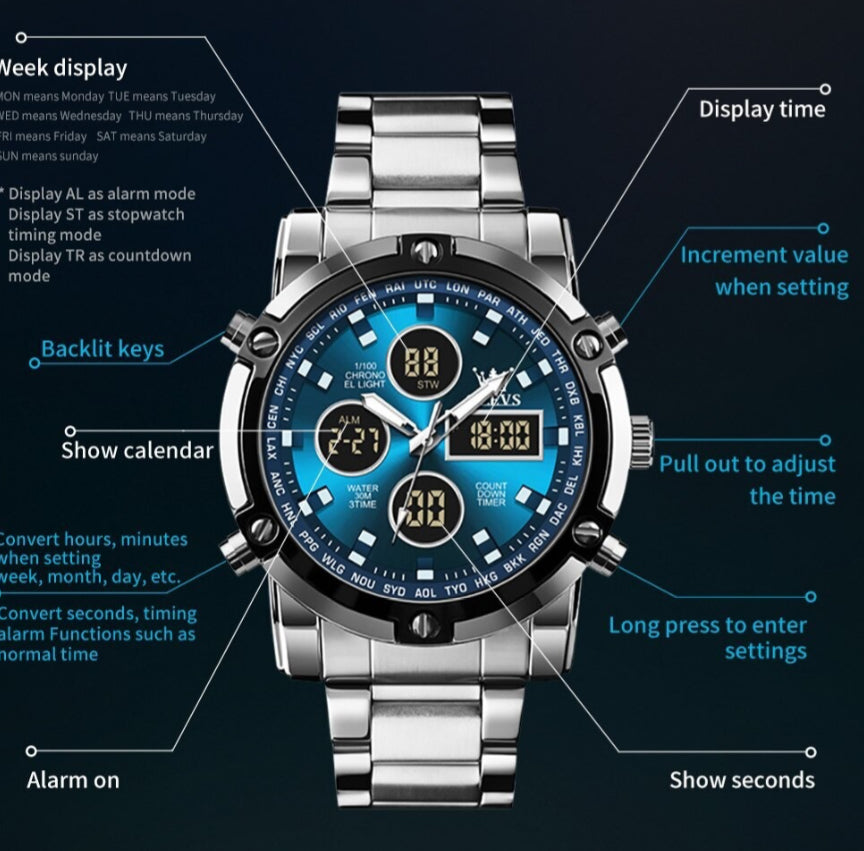 Skemie Men’s Digital Waterproof Watch
